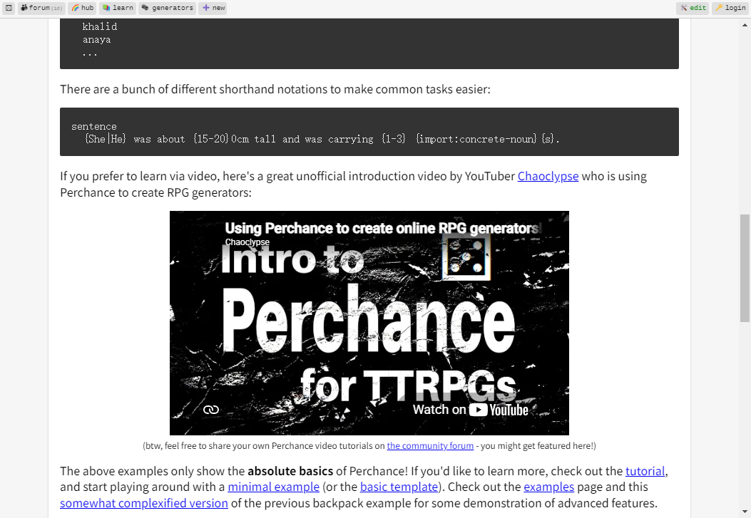 Perchance AI